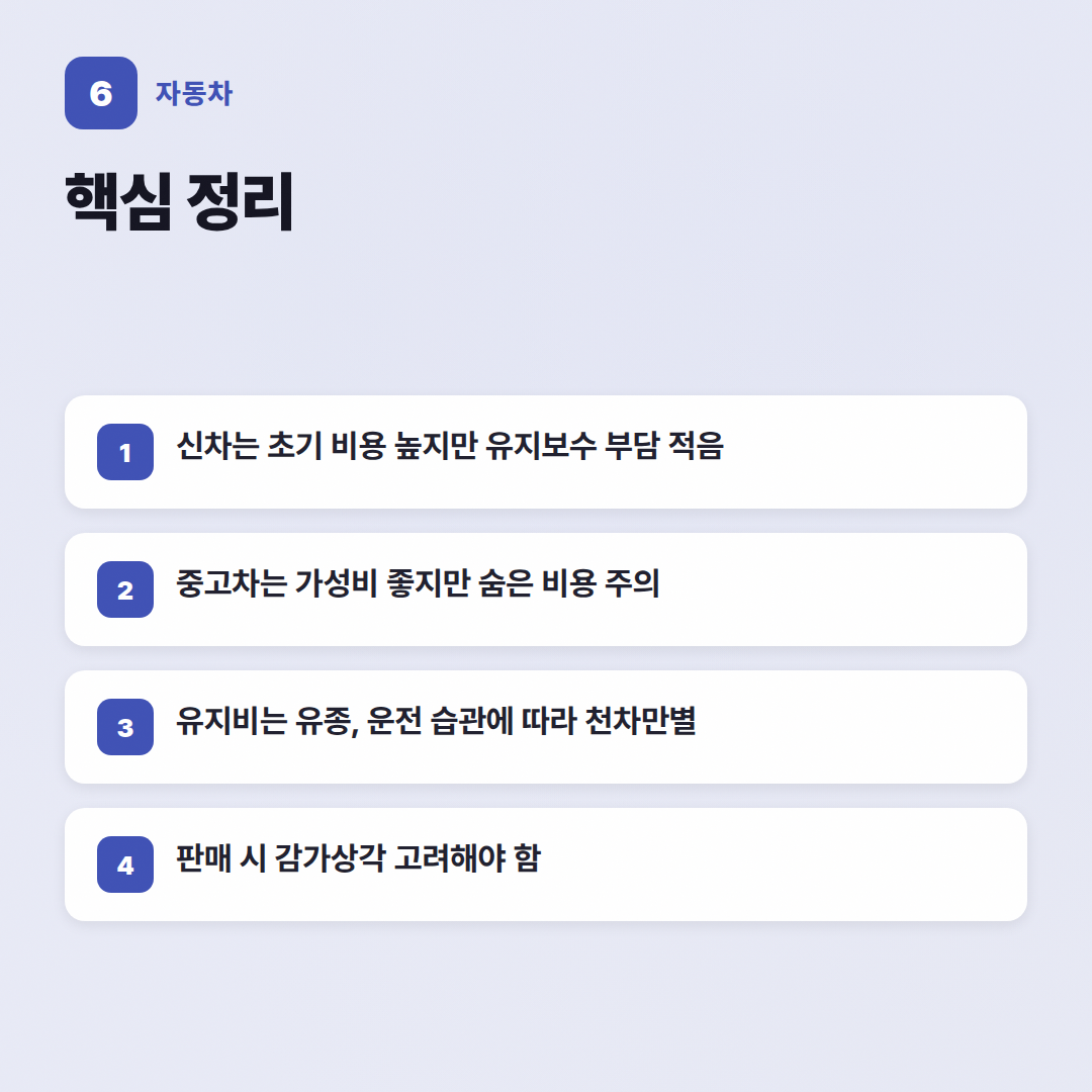 중고차 5대째 바꾼 카라이프가 알려주는 자동차 구매 가이드 - 핵심 포인트