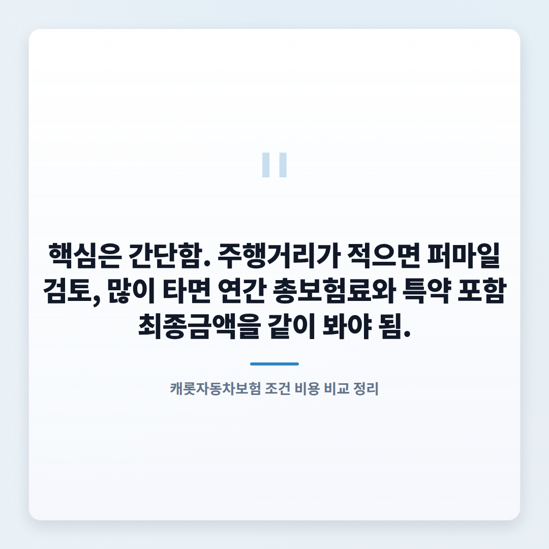 캐롯자동차보험 핵심정리 — 조건·할인·확인법 - quote