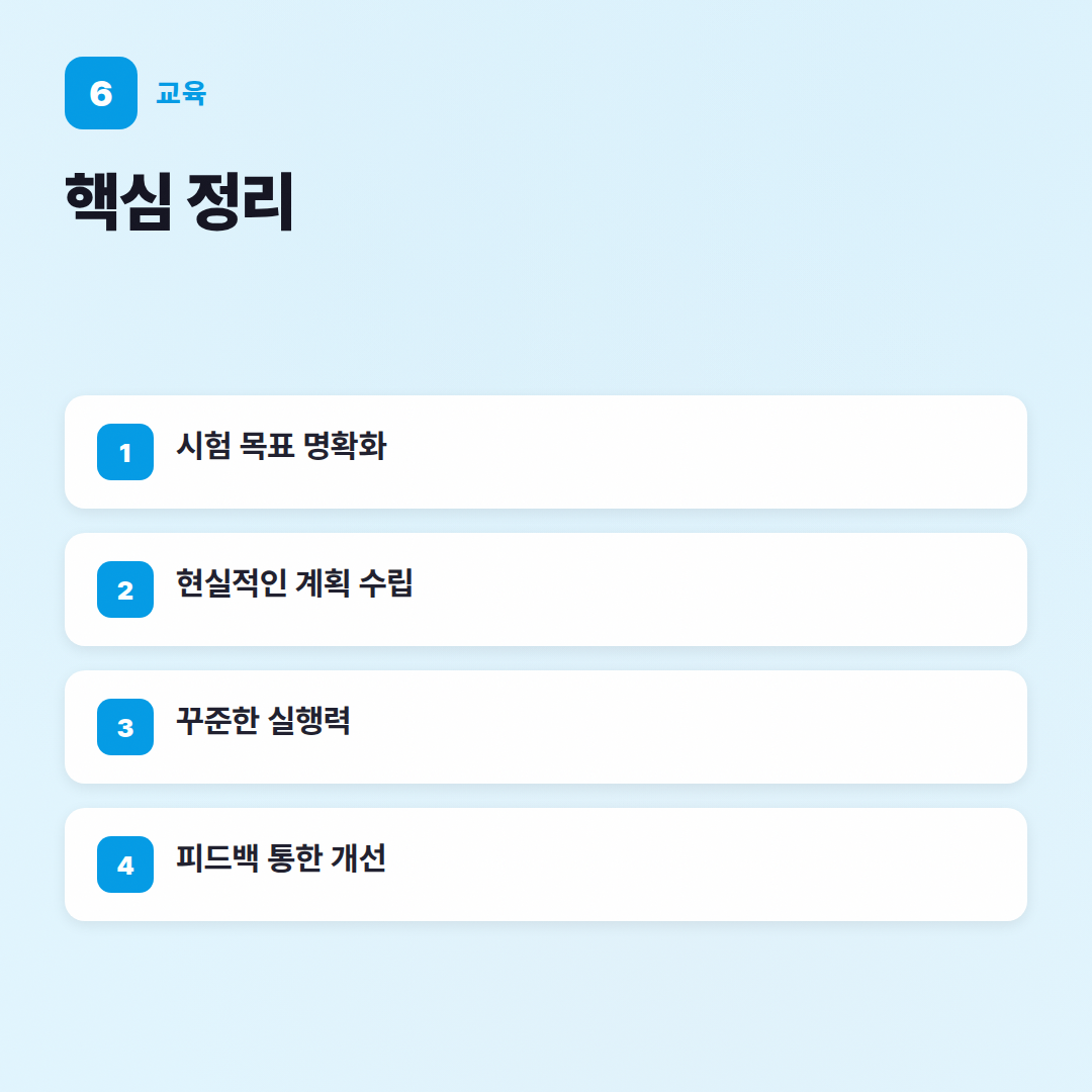 자격증 시험 준비 체크리스트: 합격 위한 10가지 현실 조언 - 핵심 포인트