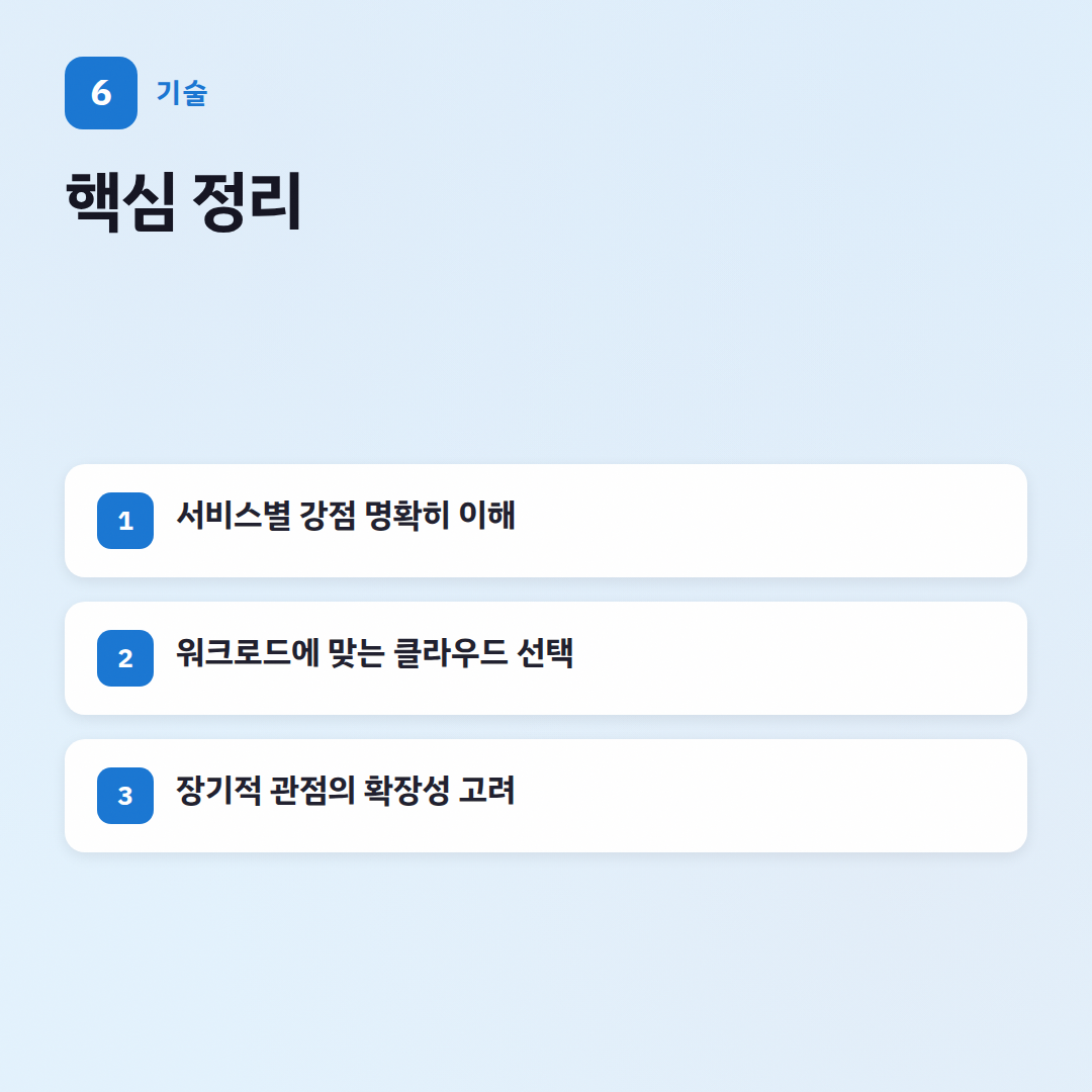 클라우드 서비스 비교: AWS, Azure, GCP 뭐가 다름? - 핵심 포인트