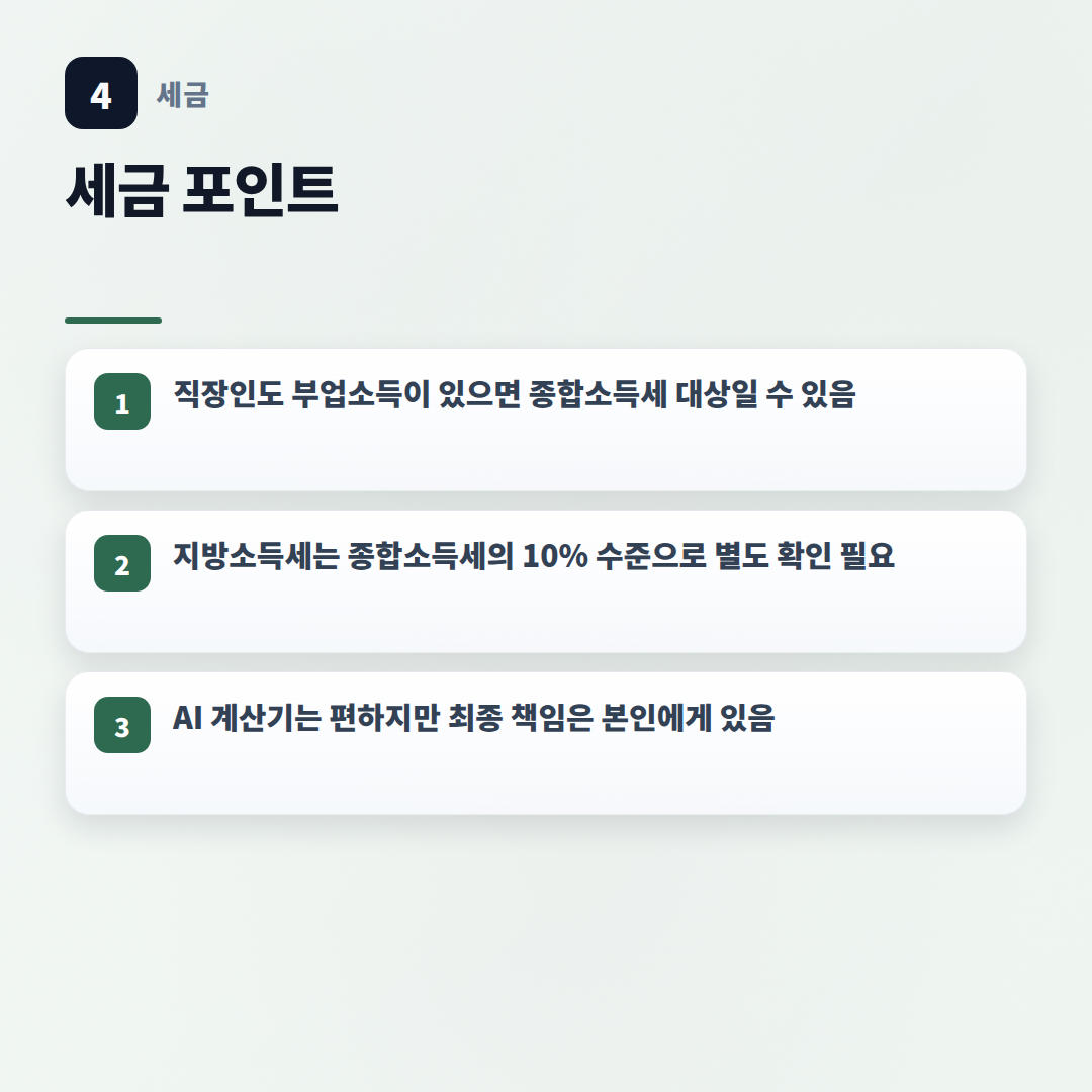 종합소득세 신고 핵심 — 대상·세율·방법 - key points