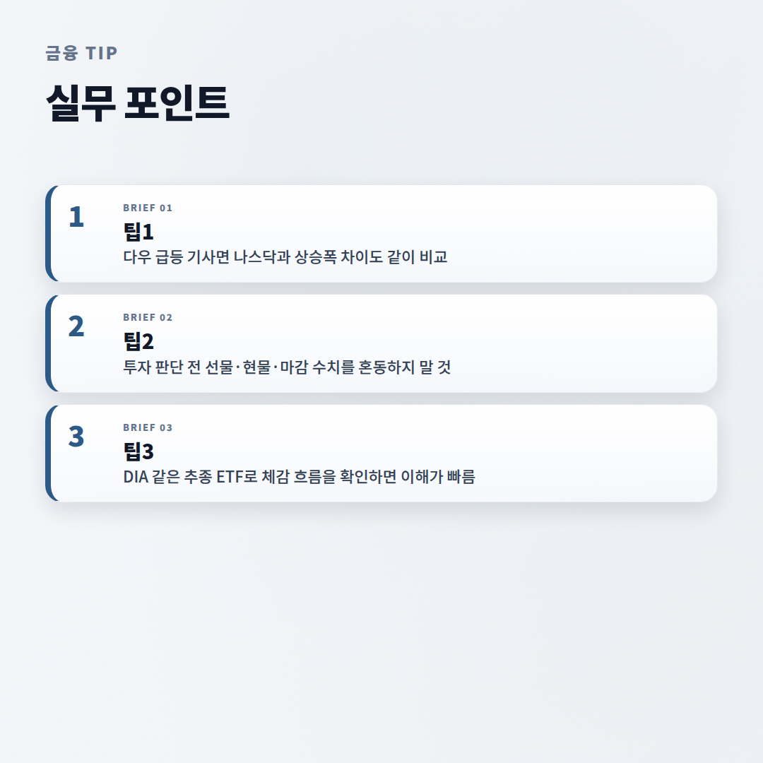 다우존스지수 핵심정리 — 보는법과 체크포인트 - tips