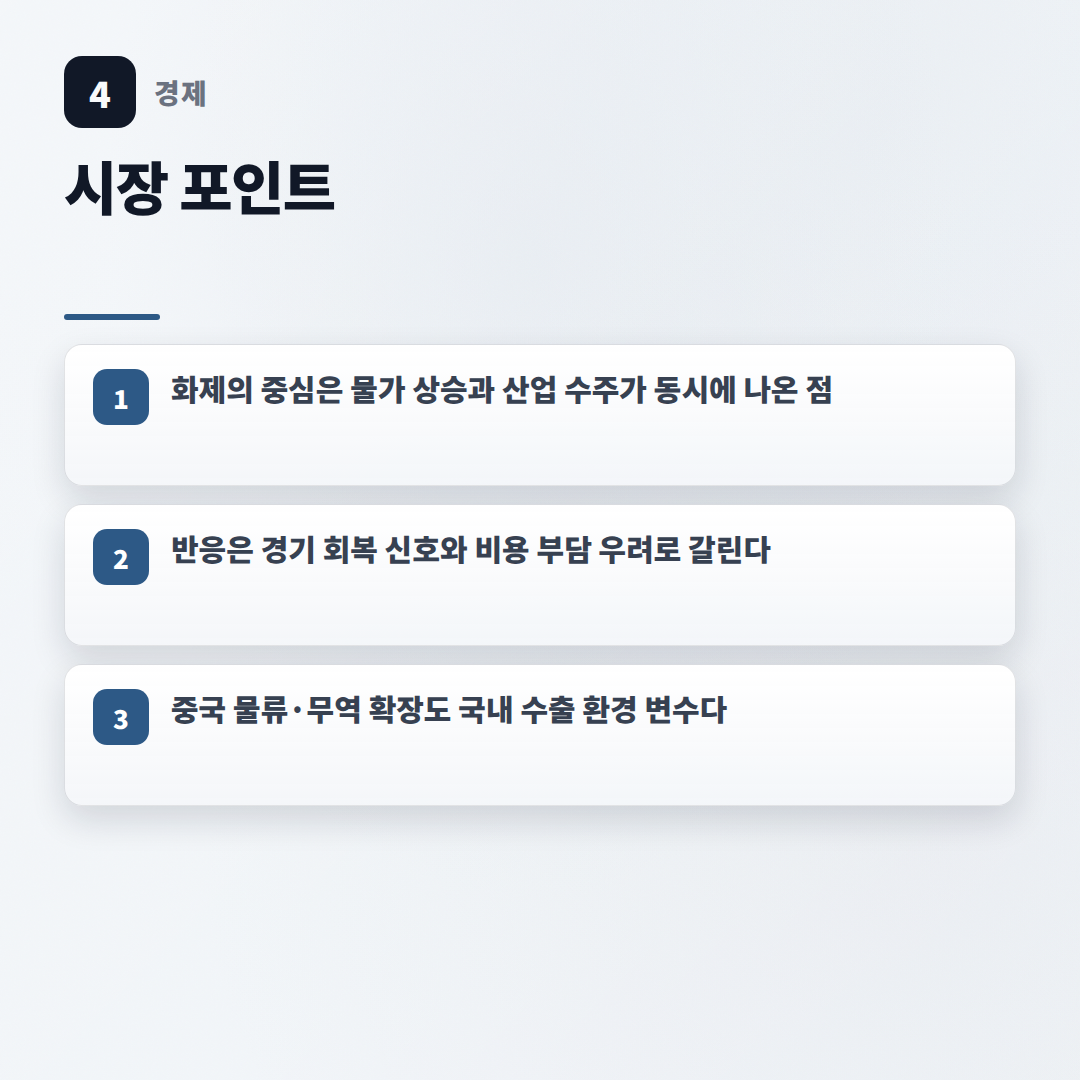 경제뉴스 왜 화제인가 — 지금 반응 갈린 핵심 4가지 - key points