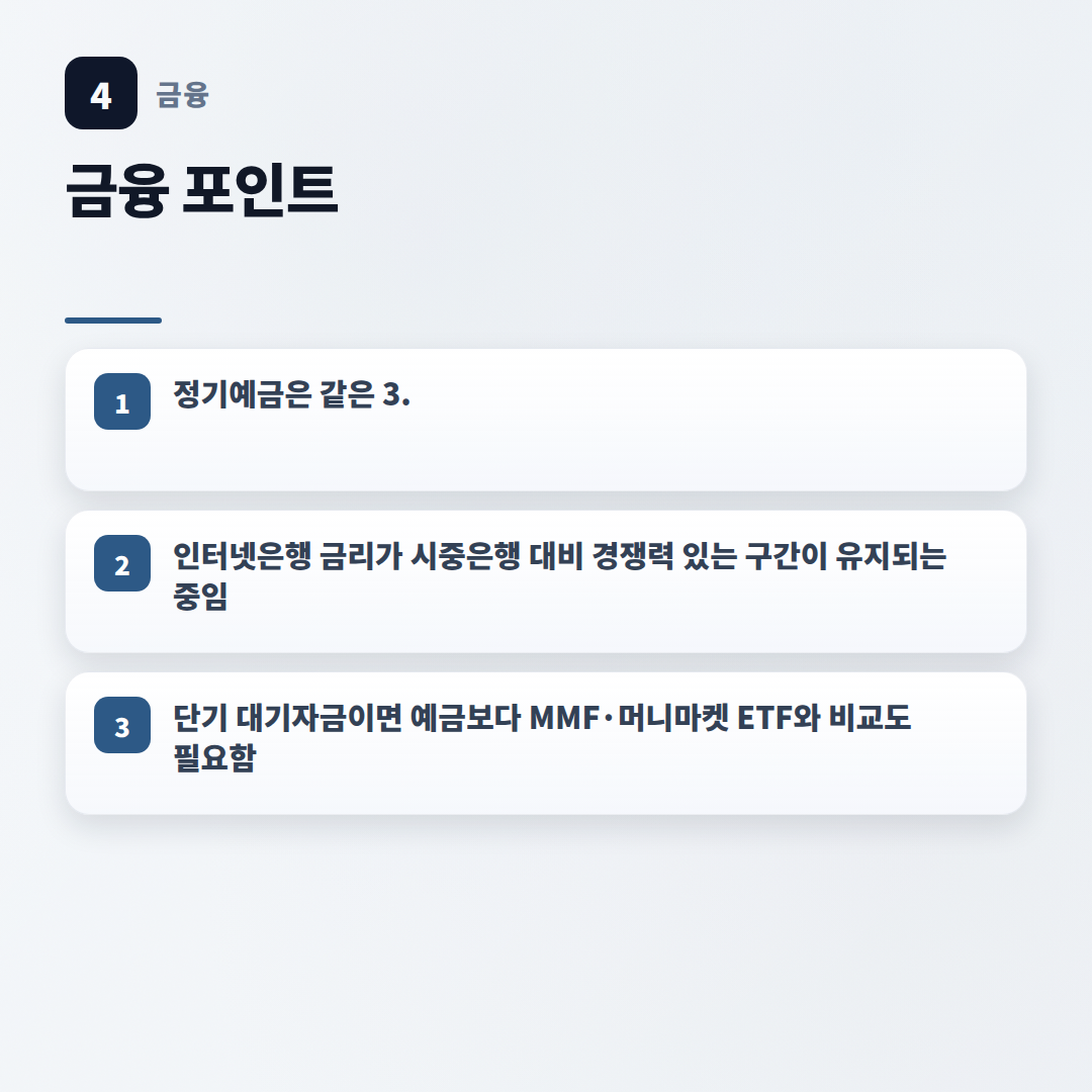 정기예금금리 확인법 — 우대조건까지 한눈에 - key points