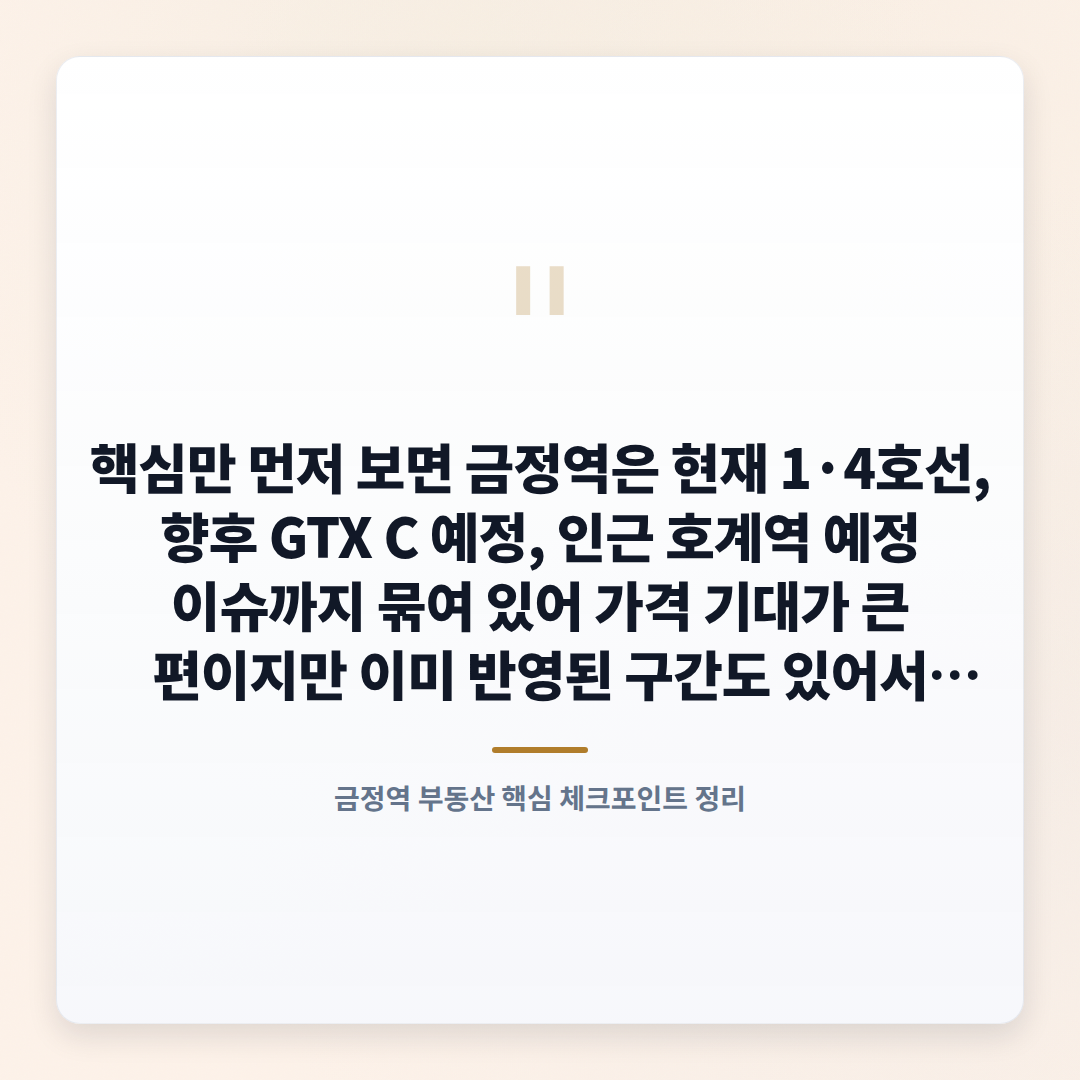 금정역 부동산 — 교통호재·시세 체크 - quote