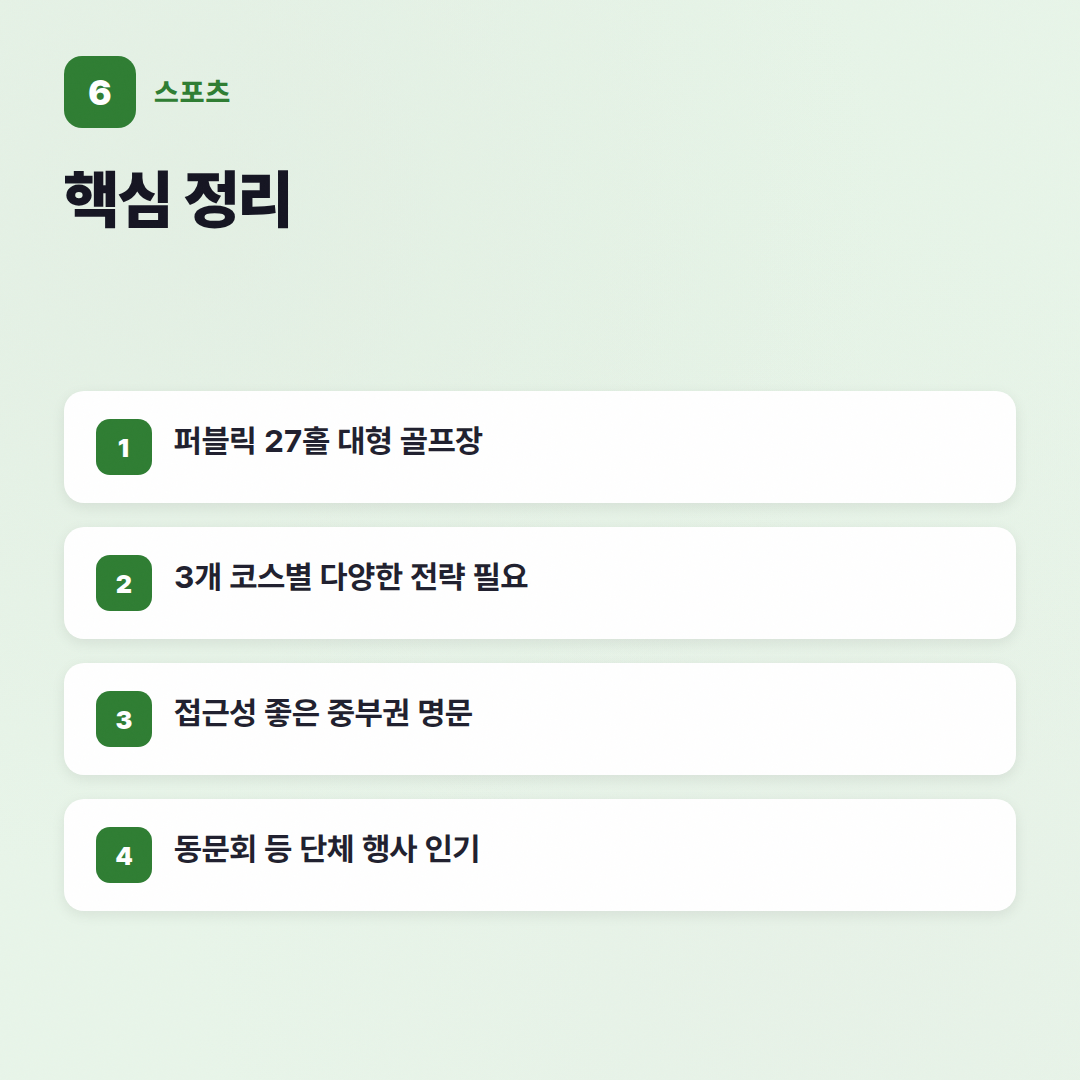 히든벨리CC, 27홀 퍼블릭 명문! 코스 난이도부터 예약 팁까지 완전 분석 - 핵심 포인트