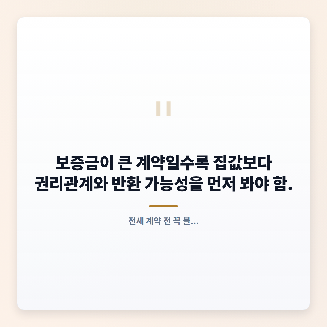 전세 핵심정리 — 조건·비용·체크포인트 - quote