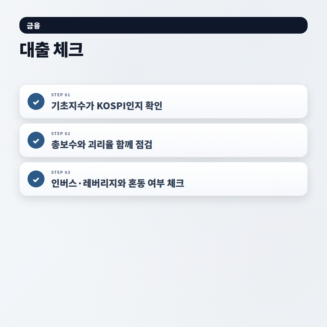 KODEX코스피 — 대상·비용·매수 기준 - checklist