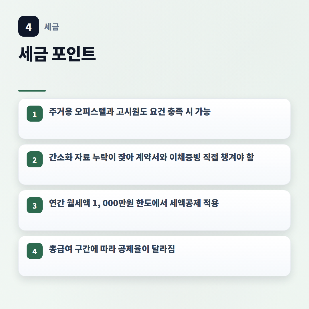 월세세액공제 조건·서류 — 얼마 돌려받나 - key points