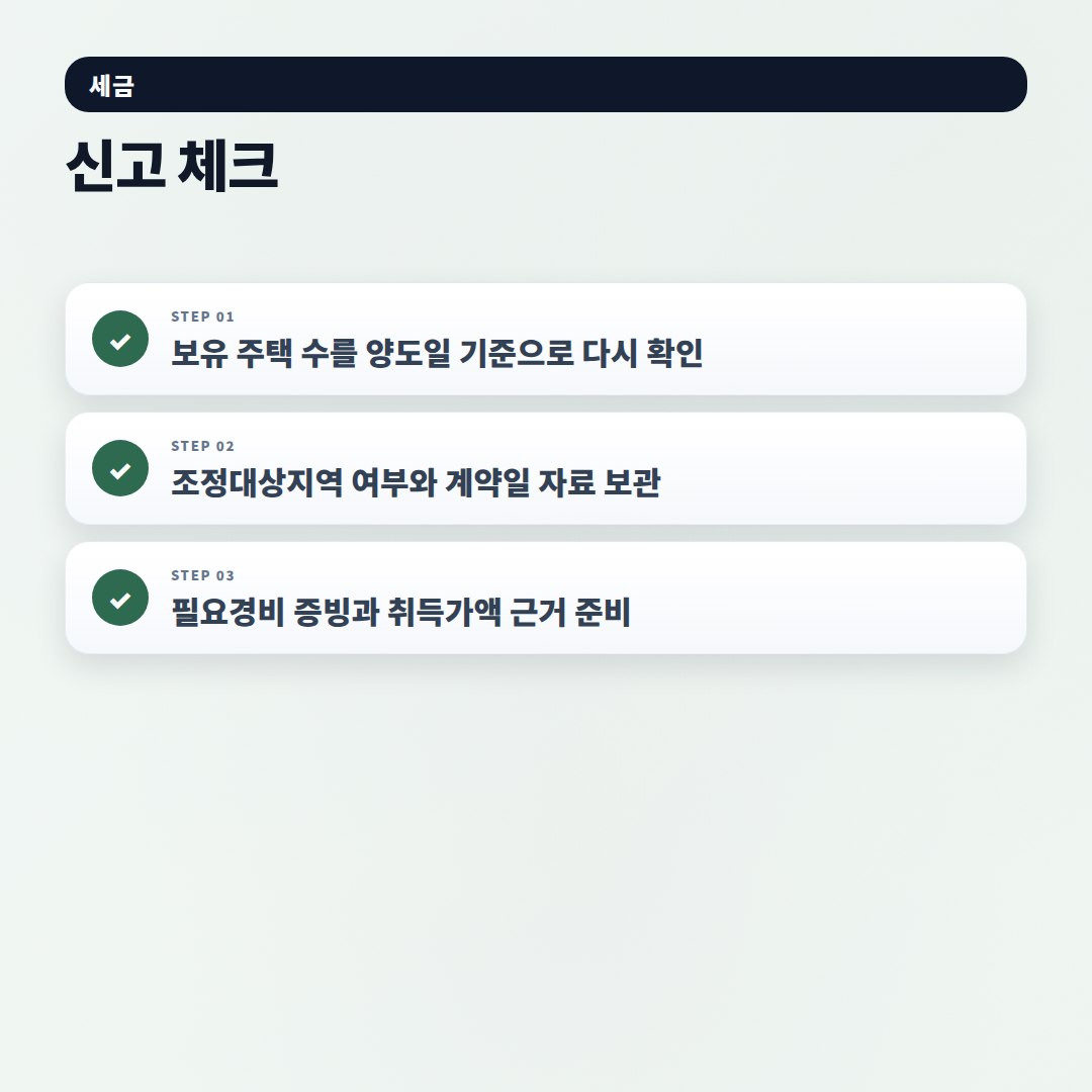 다주택자양도세 — 세율·계산·체크포인트 - checklist