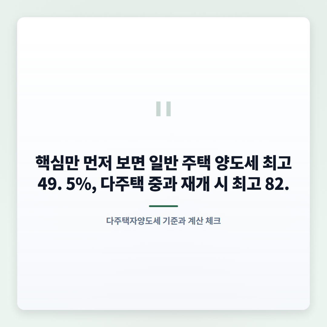 다주택자양도세 — 세율·계산·체크포인트 - quote