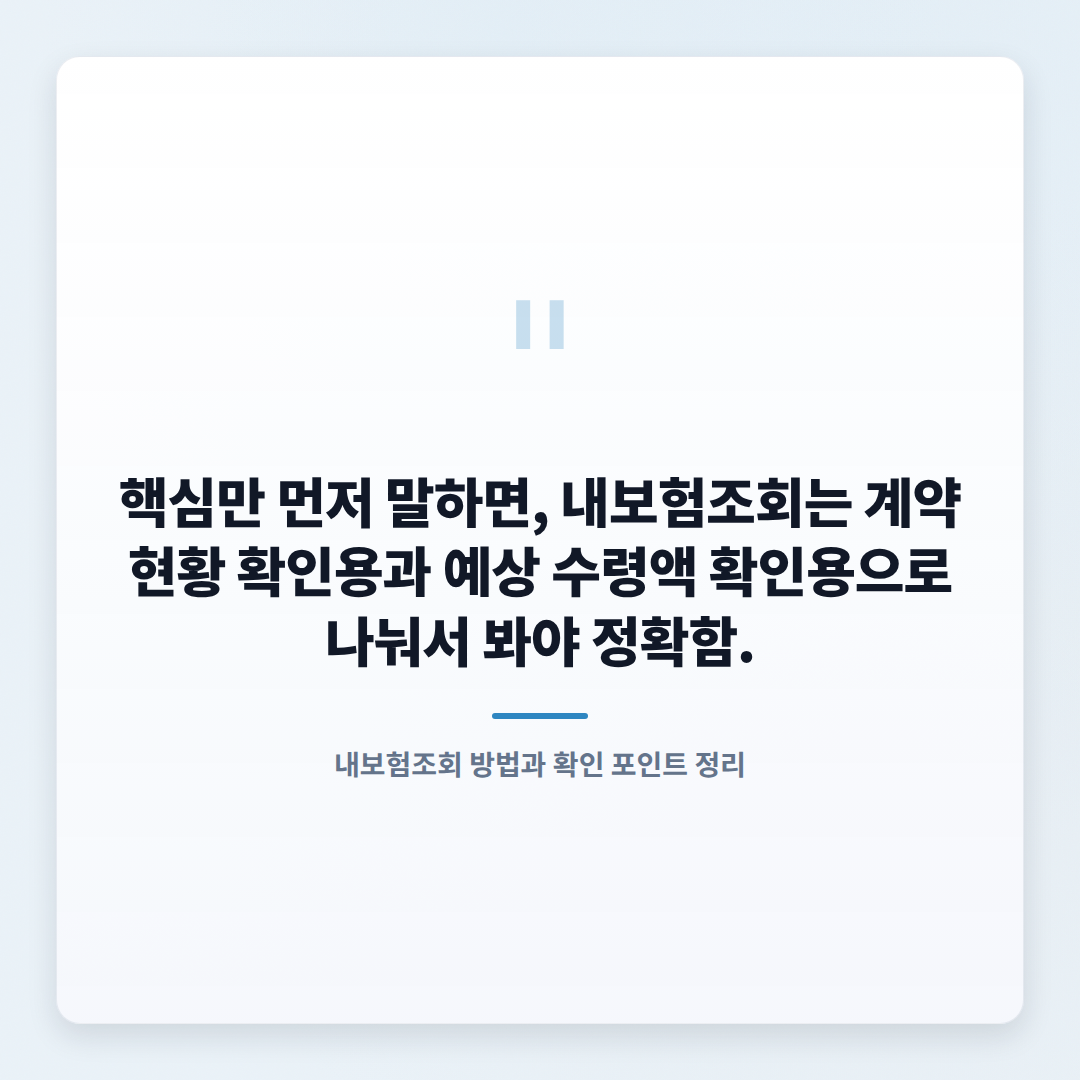 내보험조회 한 번에 끝내기 — 숨은 보험금·계약 확인법 - quote