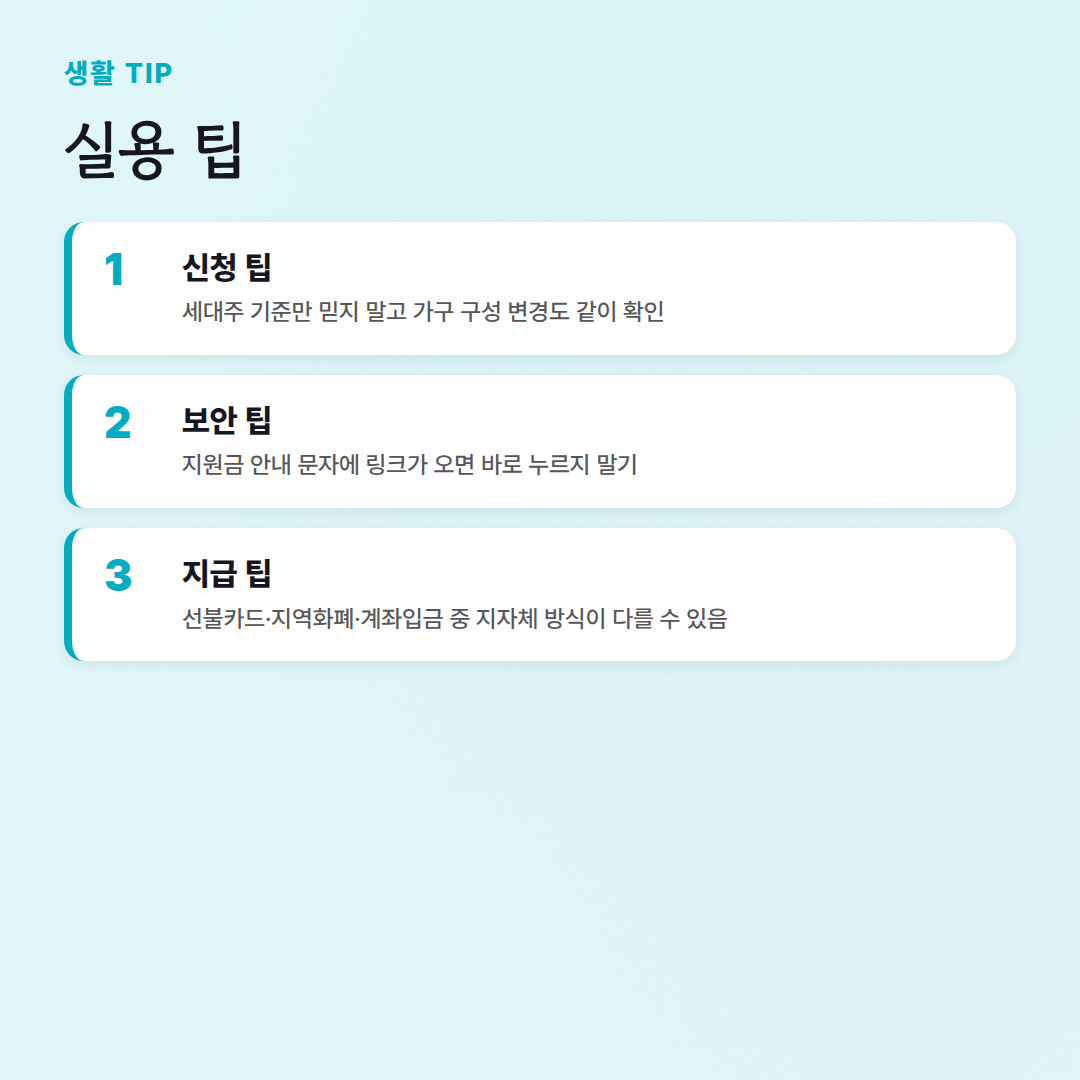 고유가피해지원금 지역별 지급 금액, 차이점은? — 신청 전 핵심정리 - 실용 팁