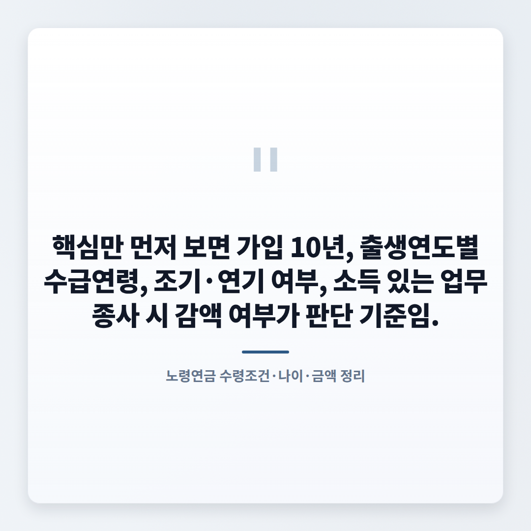 노령연금 조건 총정리 — 나도 받을 수 있나 - quote