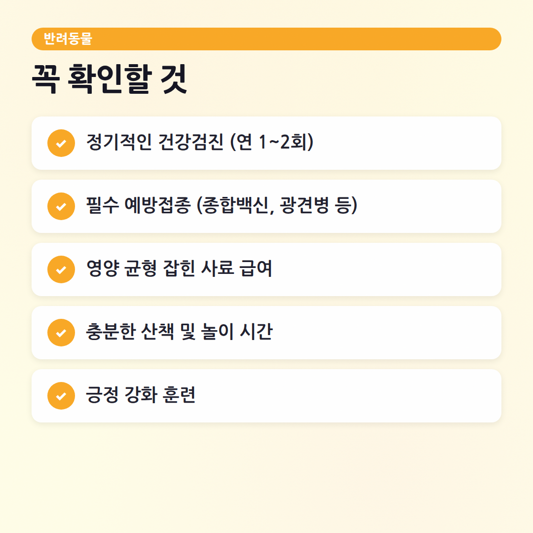 우리 집 막내 반려동물, 자주 묻는 질문 총정리! - 체크리스트