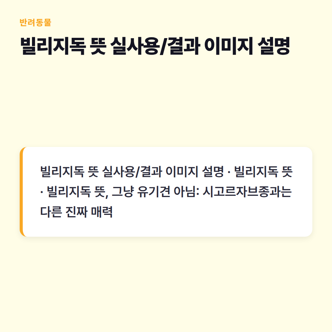 빌리지독 뜻 실사용/결과 이미지 설명