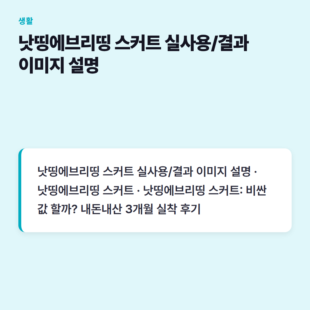 낫띵에브리띵 스커트 실사용/결과 이미지 설명