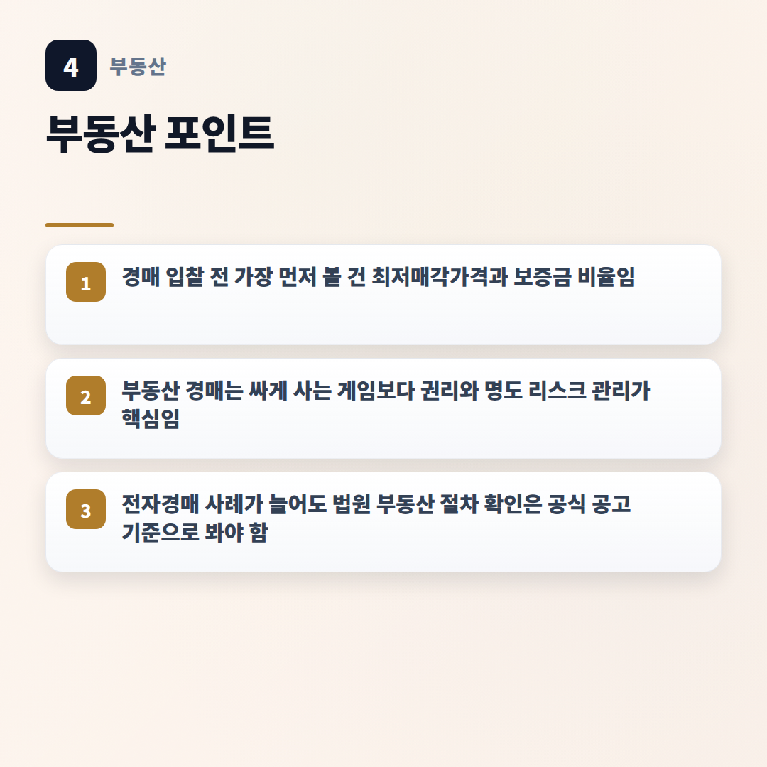 경매 초보 가이드 — 입찰 전 체크포인트 - key points