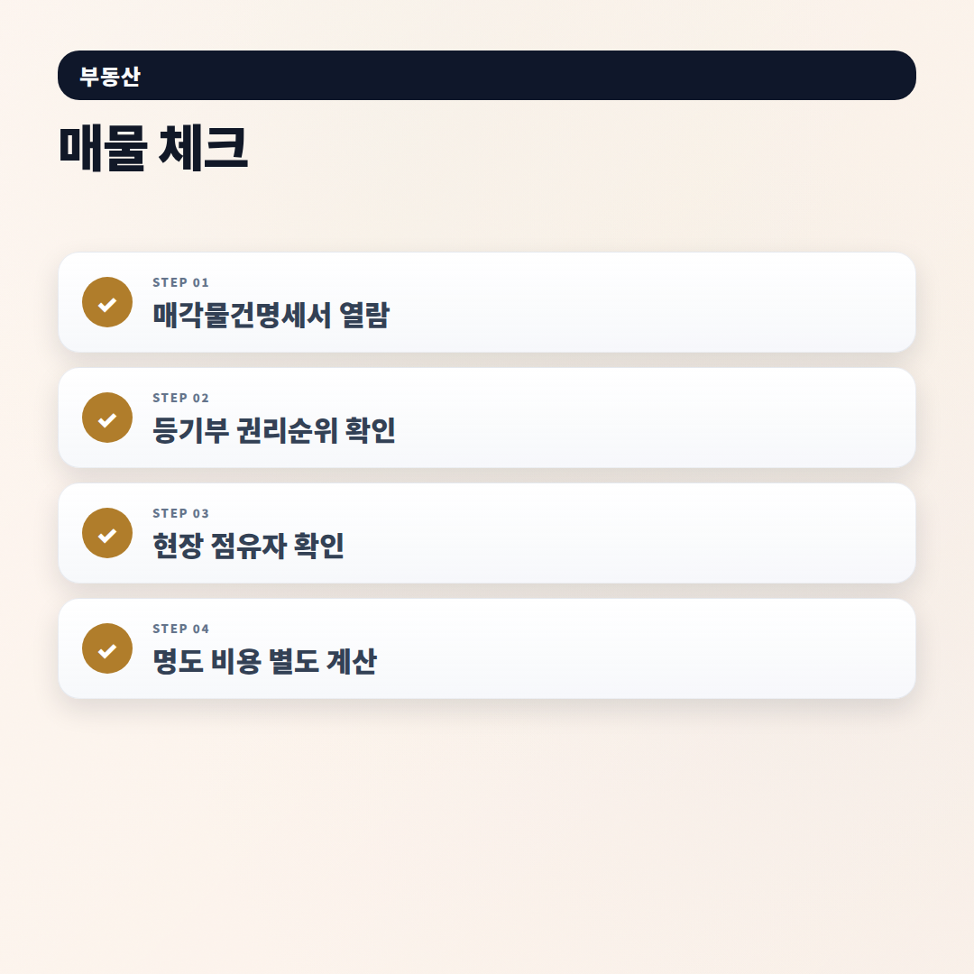 경매 초보 가이드 — 입찰 전 체크포인트 - checklist