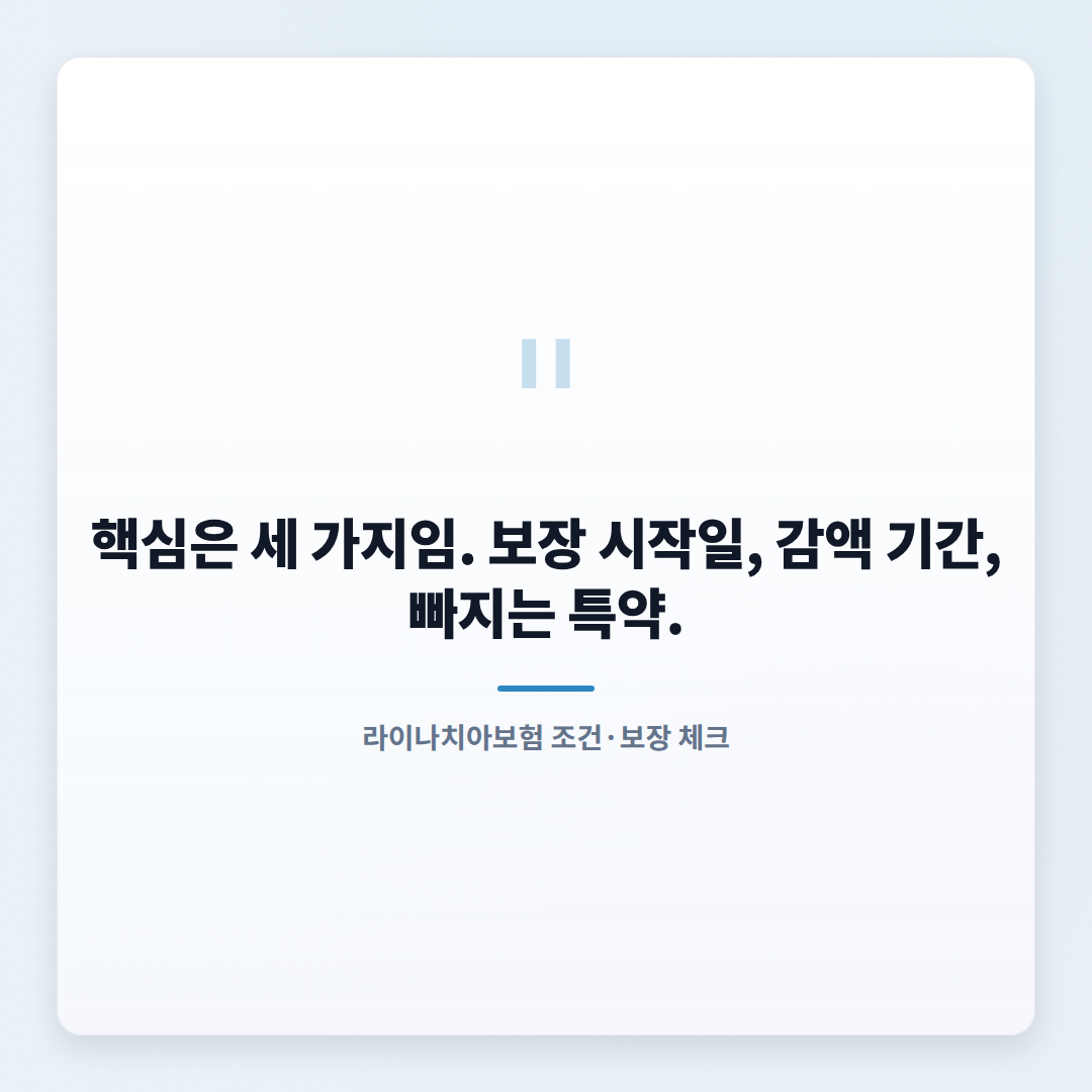 라이나치아보험 핵심정리 — 보장·면책·가입체크 - quote
