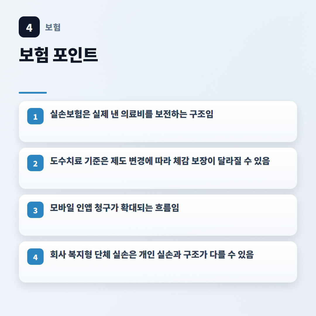실손보험 핵심정리 — 청구·보장·주의점 - key points