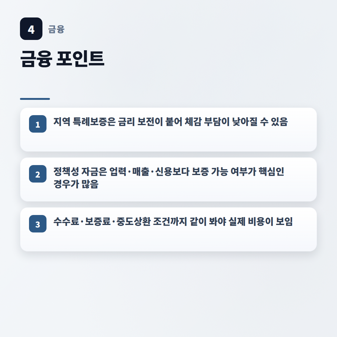소상공인대출 조건 정리 — 금리·자격·신청법 - key points