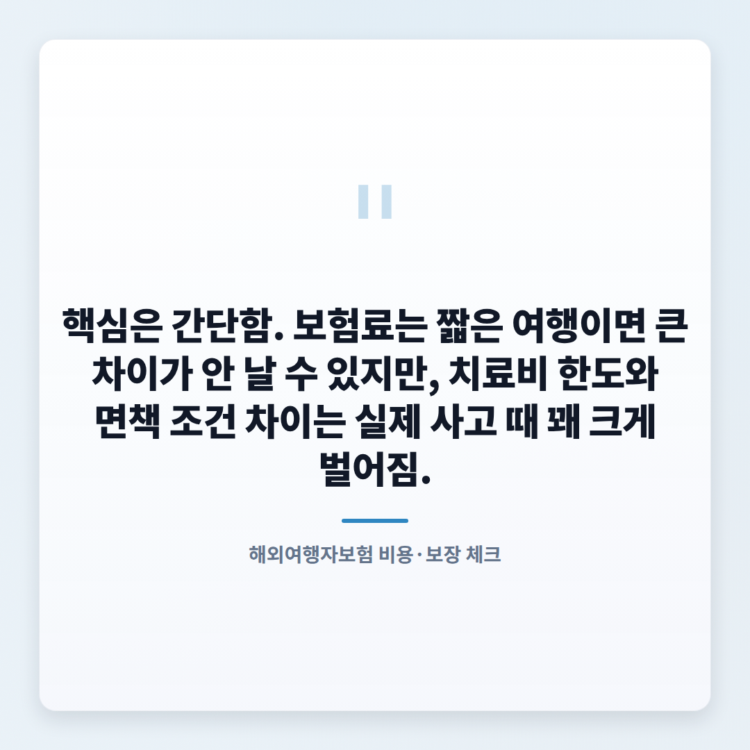 해외여행자보험 가입법 — 비용·보장 핵심정리 - quote