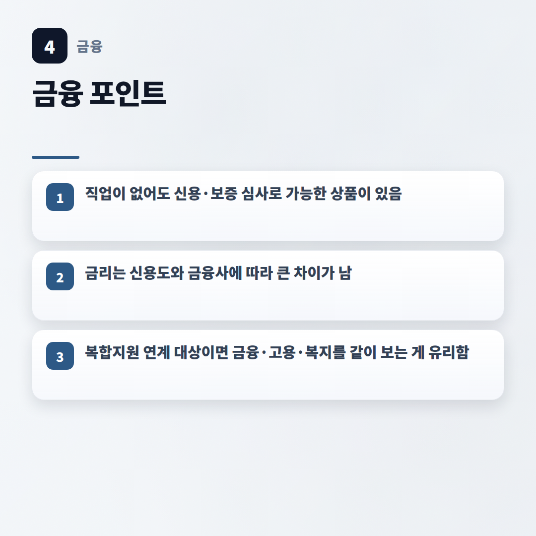 무직자대출 조건·한도·금리 — 내가 가능한지 바로 판단 - key points