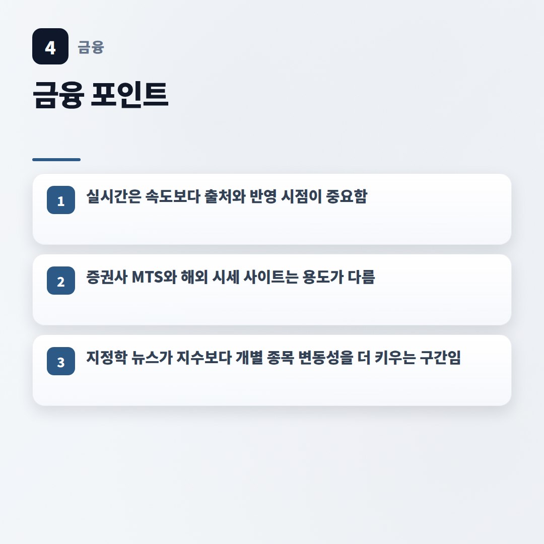 미국증시실시간 확인법 — 지표·앱·주의점 - key points