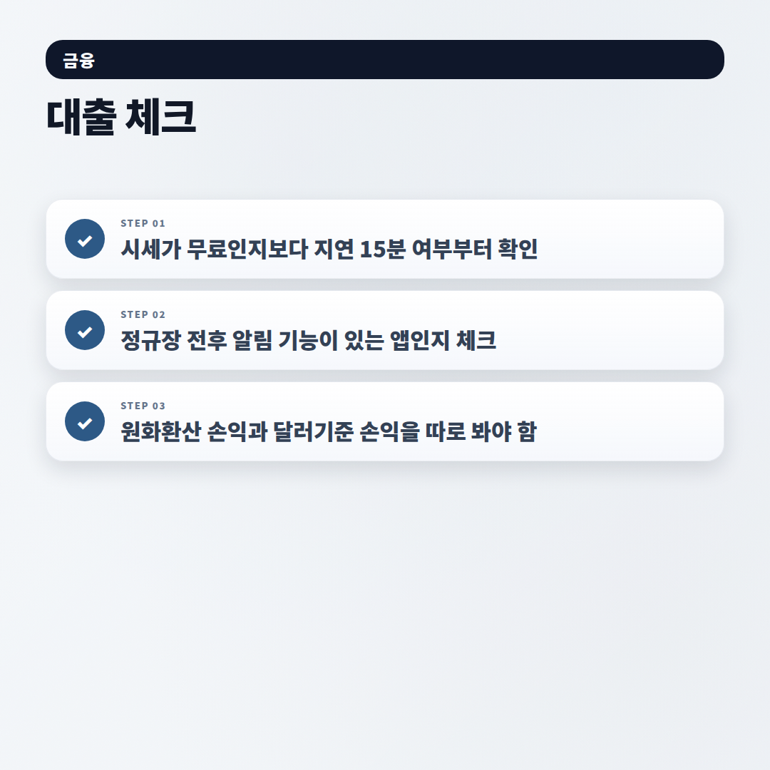 미국증시실시간 확인법 — 지표·앱·주의점 - checklist
