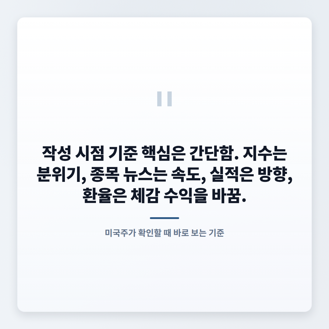 미국주가 바로 보는 법 — 지수·종목 체크포인트 - quote